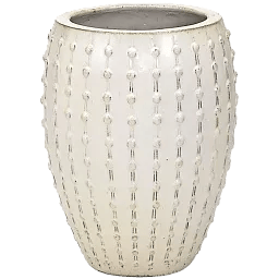 Ceramic Round Tall Bump Glossy Planter Pot In/Out