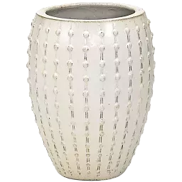 Ceramic Round Tall Bump Glossy Planter Pot In/Out