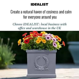 IDEALIST Kensington Light Stone Square Garden Planter