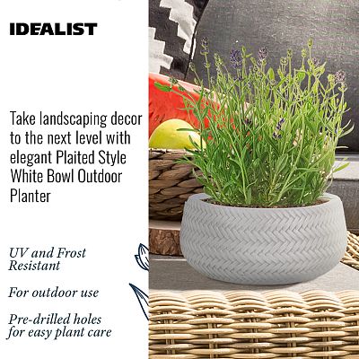 IDEALIST Lite Plaited Style Bowl Outdoor Planter