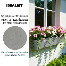 IDEALIST Lite Window Box Light Concrete Planter