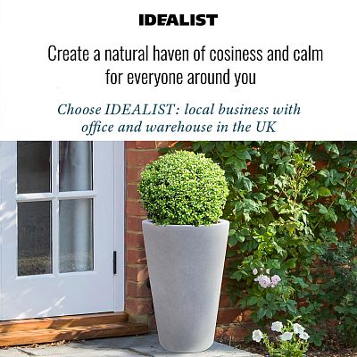 IDEALIST Lite Contemporary Round Light Concrete Planter