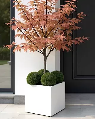 IDEALIST Lite Square Box Contemporary Light Concrete Planter