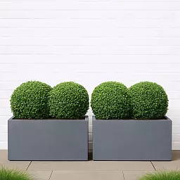 IDEALIST Lite Contemporary Light Concrete High Trough Planter Set