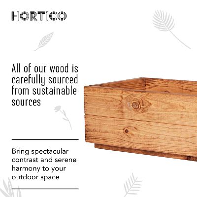 Rustic Scandinavian Redwood Window Box Outdoor Planter Made in UK by HORTICO