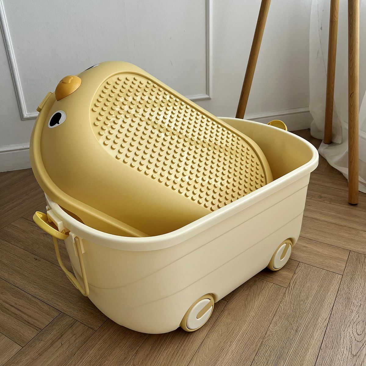 Toy Box for Toy Storage on Wheels with Lid by Froppi