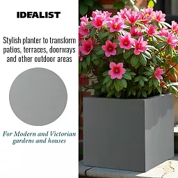IDEALIST Lite Square Box Contemporary Light Concrete Planter