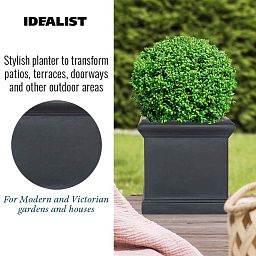 IDEALIST Lite Victorian Box Square Light Stone Outdoor Planter