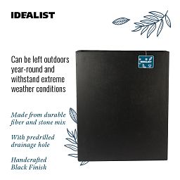 IDEALIST Lite Narrow Contemporary Light Concrete Trough Planter