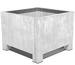 Vadim Outdoor Galvanised Steel Square Planter