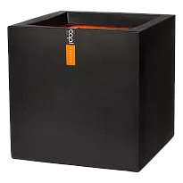 Square Resin Black Planter by Cadix Capi Tutch H30 L30 W30 cm Large, 2...
