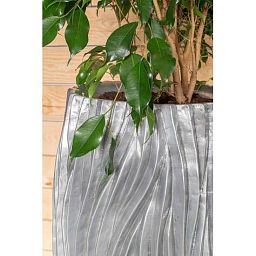 River Aluminium Round Tall Polystone Outdoor Planter