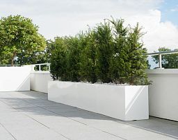 Fibrestone Large Trough Planter | Indoor and Outdoor Plant Pot by Idealist Premium Jort Glossy