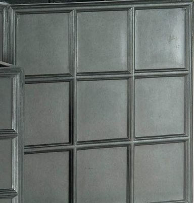 Downing St. Fiberglass Square Faux Lead Planter Pot In/Out