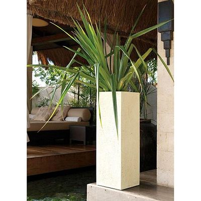POLYSTONE STYLE Planting Column Tall Polystone Planter