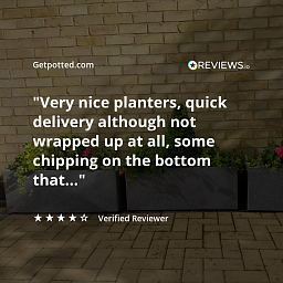 IDEALIST Lite Textured Concrete Effect Trough Outdoor Planter