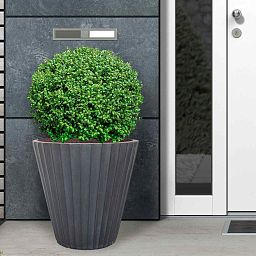 IDEALIST Lite Vintage Ribbed Round Vase Outdoor Planter