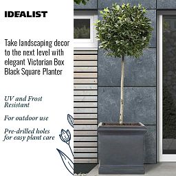 IDEALIST Lite Victorian Box Square Light Stone Outdoor Planter