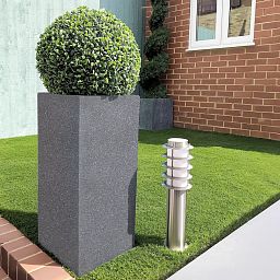 IDEALIST Lite Textured Concrete Effect Tall Square Outdoor Planter
