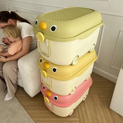 Toy Box for Toy Storage on Wheels with Lid by Froppi
