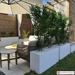 IDEALIST Lite Contemporary Light Concrete High Trough Planter