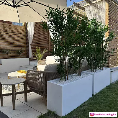 IDEALIST Lite Contemporary Light Concrete High Trough Planter