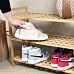 Froppi Bamboo Multi-Purpose Shoe Rack for Shoe Storage 3-Tier Wooden Shoe Shelf and Organiser