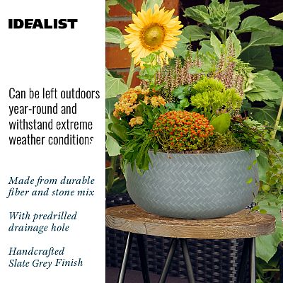 IDEALIST Lite Plaited Style Bowl Outdoor Planter