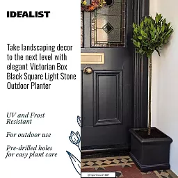 IDEALIST Lite Victorian Box Square Light Stone Outdoor Planter