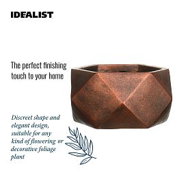 IDEALIST Lite Faceted Effect Bronze Bowl Planter Indoor Plant Pot