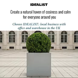 IDEALIST Lite Square Box Contemporary Light Concrete Planter