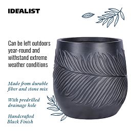 IDEALIST Lite Leaf Embossed Egg Planter