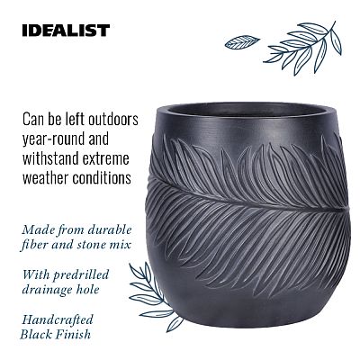 IDEALIST Lite Leaf Embossed Egg Planter
