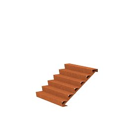 6 Steps Corten Steel Stair
