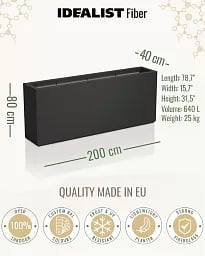 AXIS Trough Outdoor Fiberglass Planter
