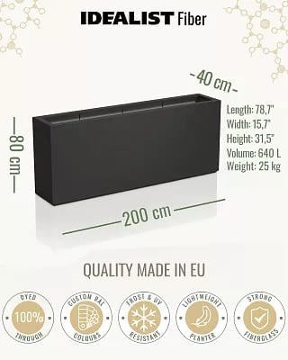 AXIS Trough Outdoor Fiberglass Planter
