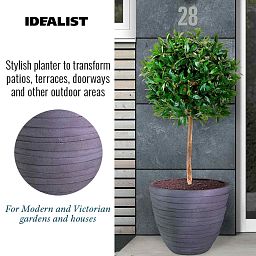 IDEALIST Lite Row Light Concrete Egg Planter
