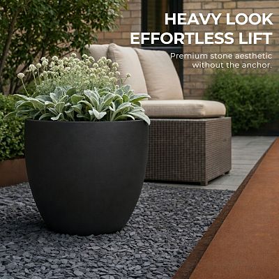 IDEALIST Lite Contemporary Light Concrete Egg Planter