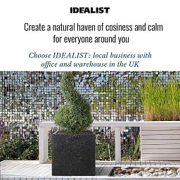 IDEALIST Lite Square Box Contemporary Marble Light Concrete Planter