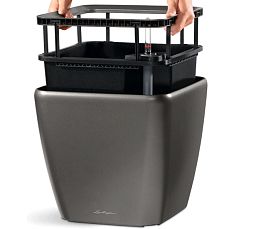 LECHUZA Quadro LS Square Poly Resin Self-watering Planter