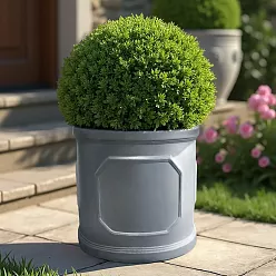 IDEALIST Chelsea Light Concrete Cylinder Garden Planter