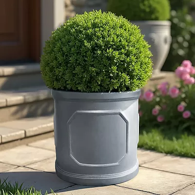 IDEALIST Chelsea Light Concrete Cylinder Garden Planter