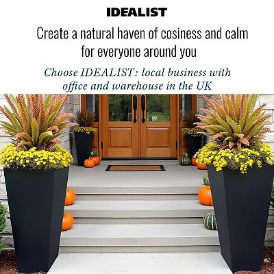 IDEALIST Lite Tall Tapered Contemporary Light Concrete Planter