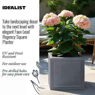 IDEALIST Regency Light Stone Square Garden Planter