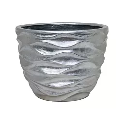 Luxe Lite Glossy Sea Round Indoor Planter