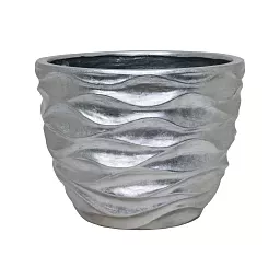 Luxe Lite Glossy Sea Round Indoor Planter