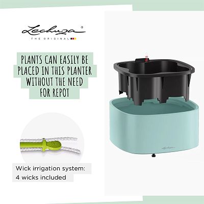 LECHUZA PILA Color Stick Square Poly Resin Self-watering Planter