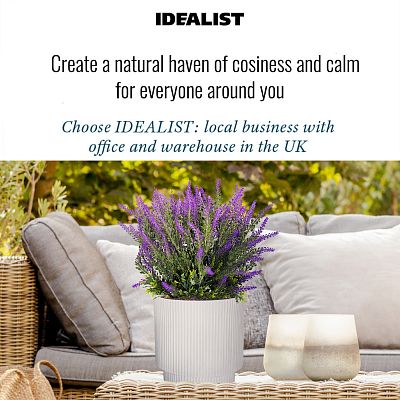 IDEALIST Lite Vertical Ribbed Cylinder Outdoor Planter