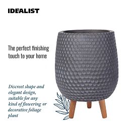 IDEALIST Lite Honeycomb Style Egg Planter on Legs, Round Pot Plant Stand Indoor