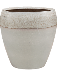 Amora Couple Glazed Clay Round Planter